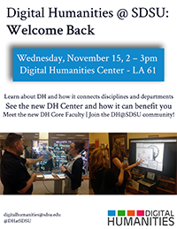 Digital Humanities@ SDSU: Welcome Back